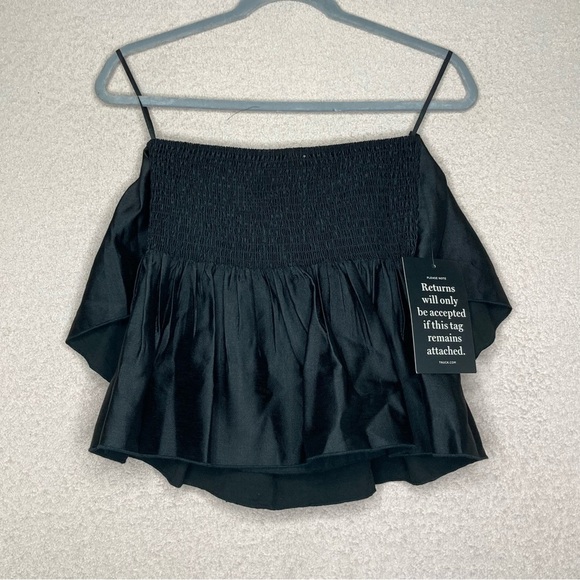 Pomander Place Maeve Tiered Tube Top Blouse-Black-Womens S-Formal-Sexy-Party-NEW - Picture 3 of 8